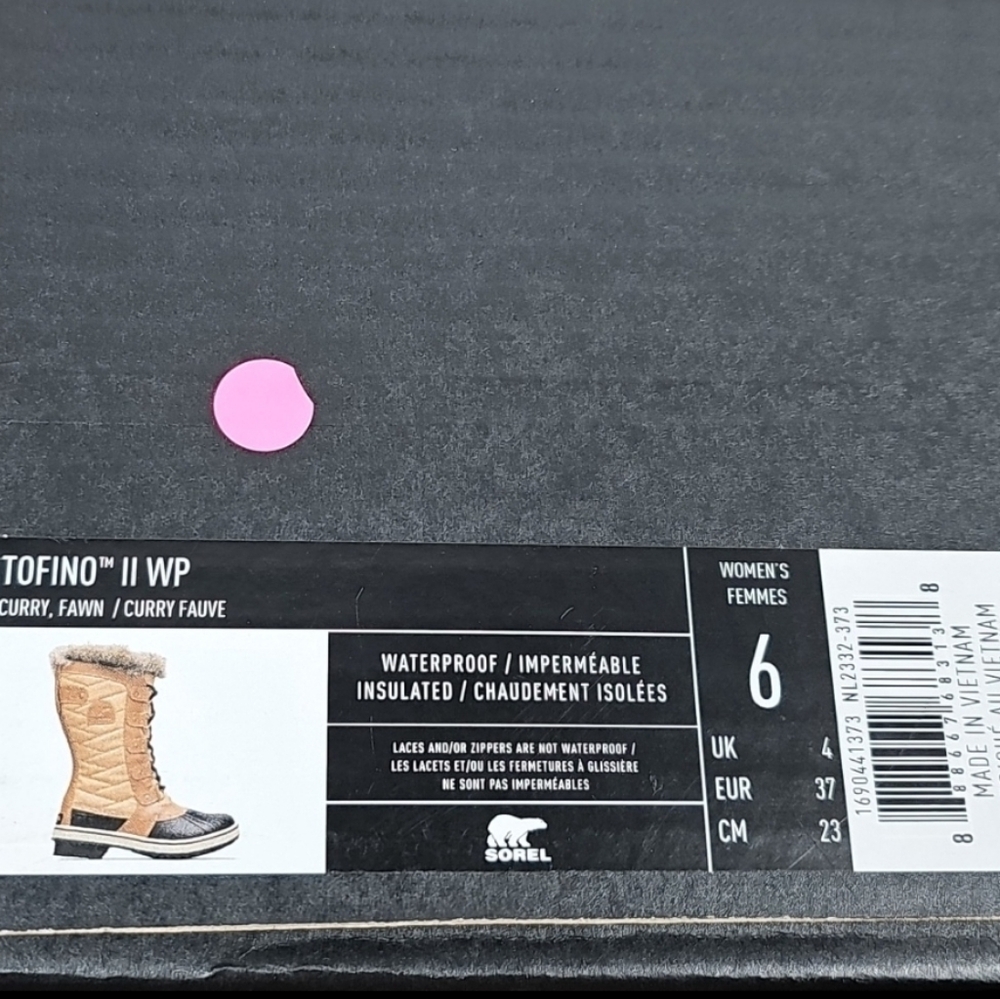 NIB Sorel Tofino II Waterproof Boots Size 6 Curry Fawn Insulated Quilted Leather - Picture 15 of 15